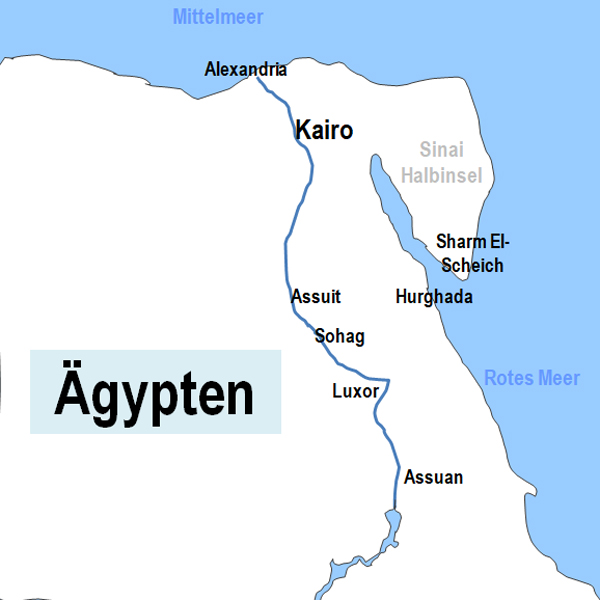 Karte Fhren von und nach Hurghada