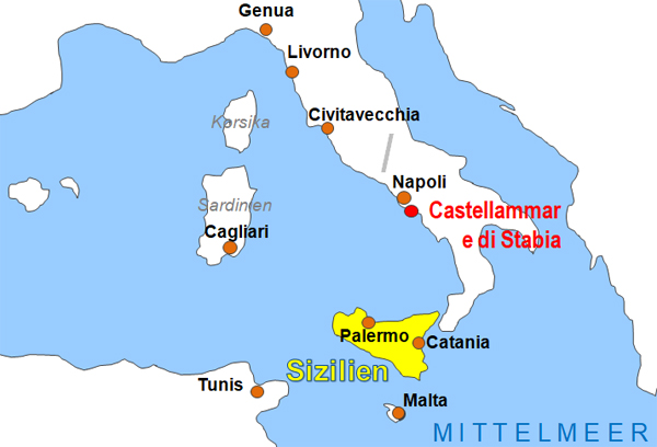Karte Fhren von und nach Castellammare di Stabia
