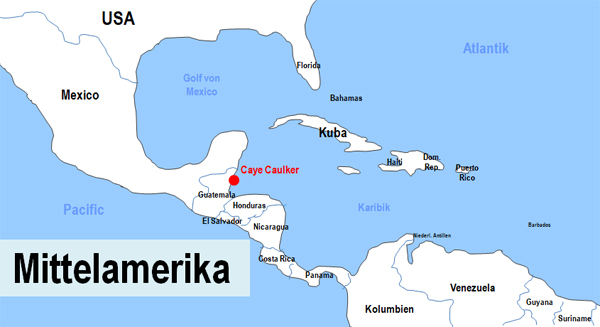 Karte Fhren von und nach Caye Caulker
