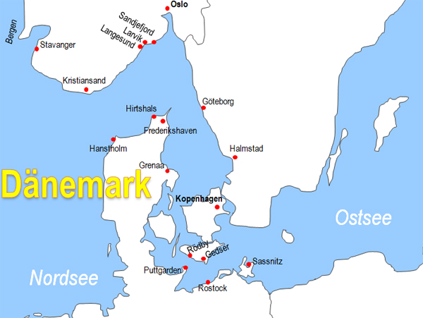 Karte Fhren mit Bornholmer Faergen