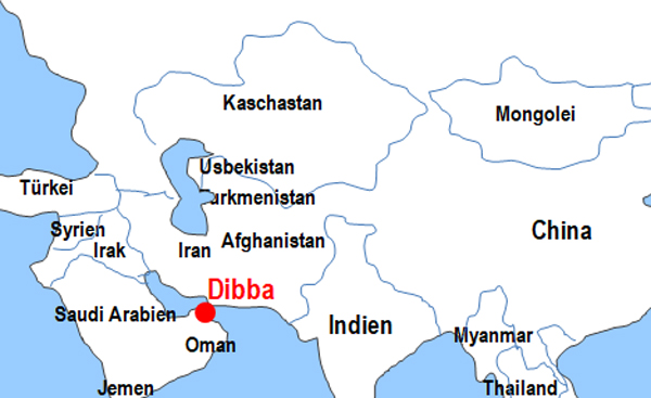 Karte Fhren von und nach Dibba