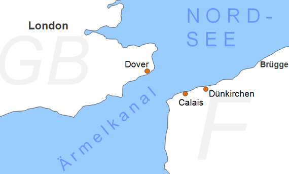 Karte Fhren berfahrten mit der Fhre nach Dover Fhrzeiten Fahrplan der Fhren