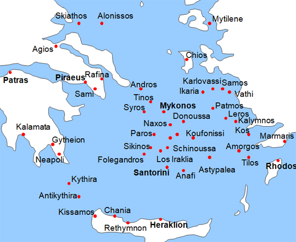 Karte Fhren von Skiathos nach Volos