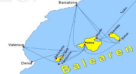 Karte F�hrverbindungen mit der Reederei Trasmapi