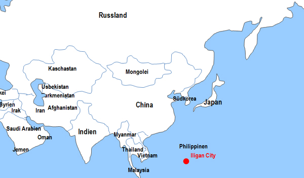 Karte Fhren von und nach Iligan City