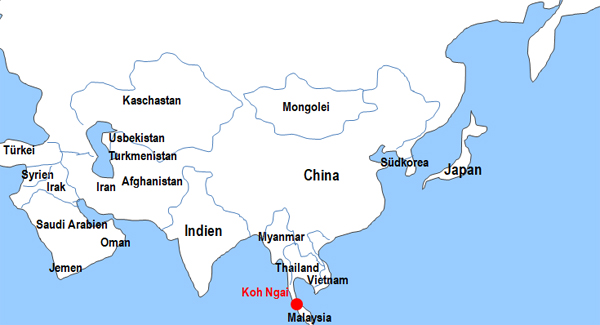 Karte Fhren von und nach Koh Ngai