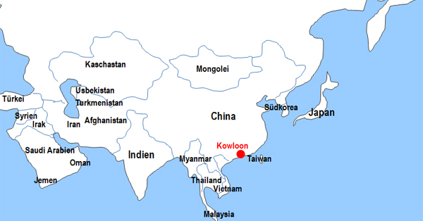 Karte Fhren von und nach Kowloon