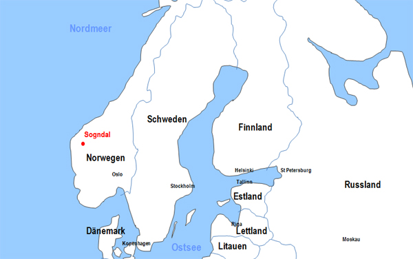 Karte Fhren von und nach Sogndal