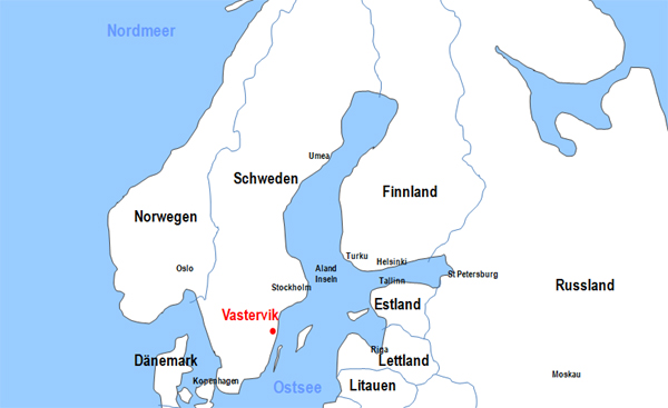 Karte Fhren von und nach Vastervik