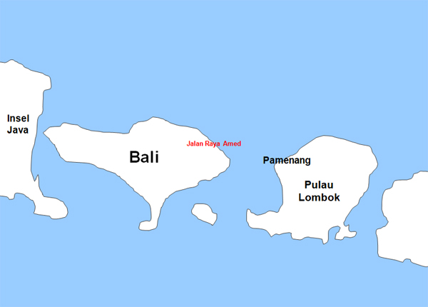 Karte Fhren von und nach Bangsal