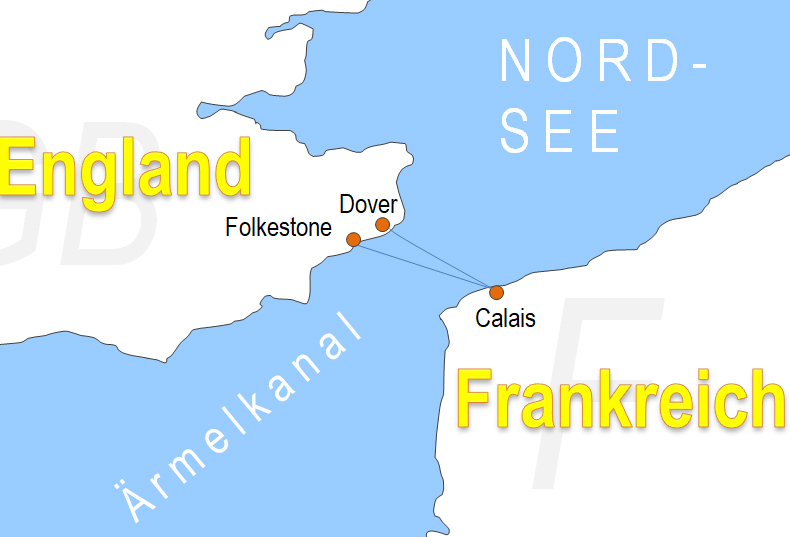 Karte Fhren berfahrten mit der Fhre ab Calais Fhrzeiten Fahrplan der Fhren
