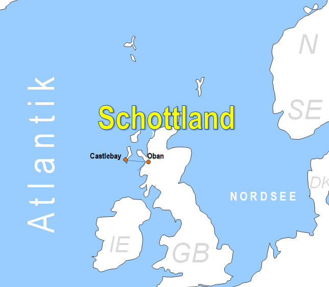Karte Fhren von und nach Castlebay