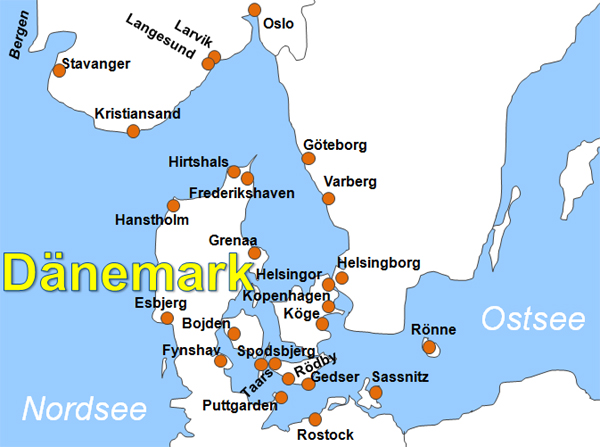 Karte Fhren von Frederikshaven nach Gteborg