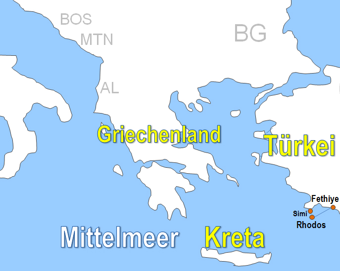 Karte Fhren von und nach Fethiye