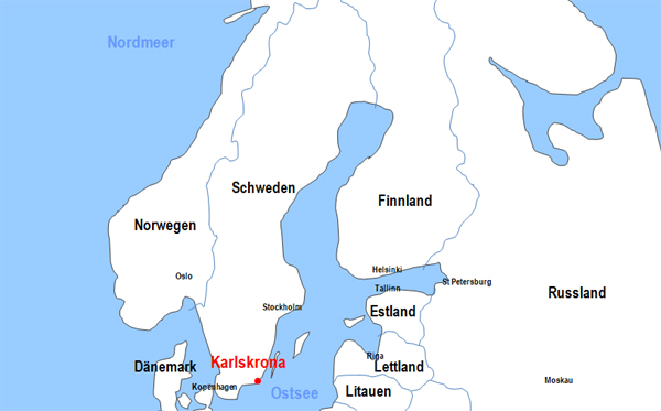 Karte Fhren von und nach Karlskrona