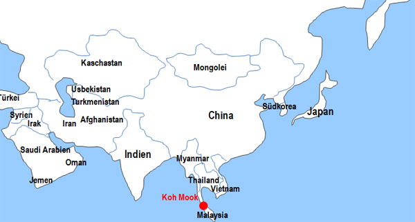 Karte Fhren von und nach Koh Mook