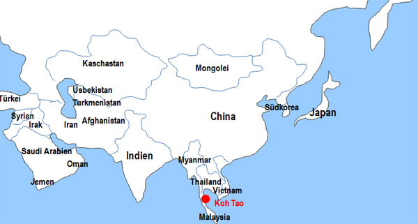 Karte Fhren von und nach Koh Tao