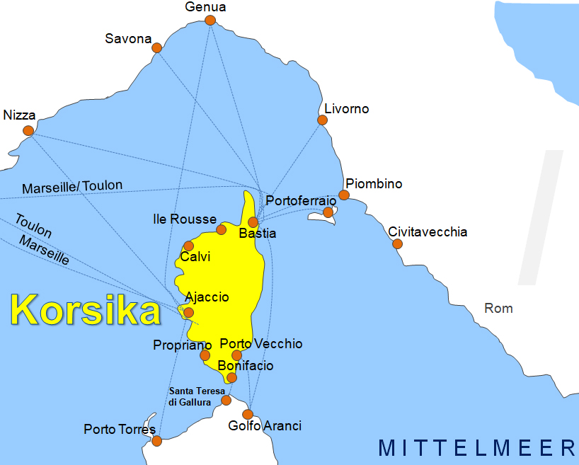 Karte Fhren von und nach Nizza
