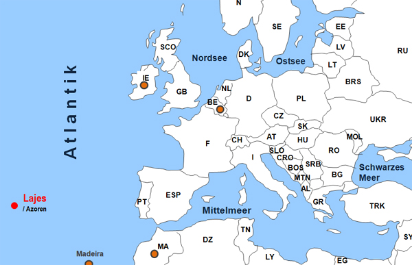 Karte Fhren von und nach Lajes