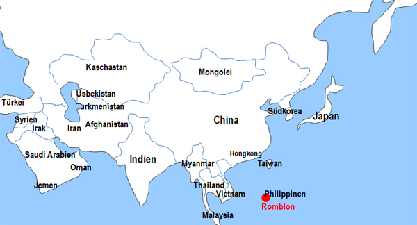 Karte Fhren von und nach Romblon