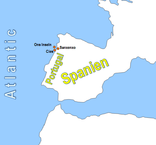 Karte Fhren von und nach Sanxenxo