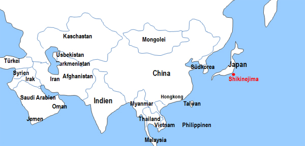 Karte Fhren von und nach Shikinejima