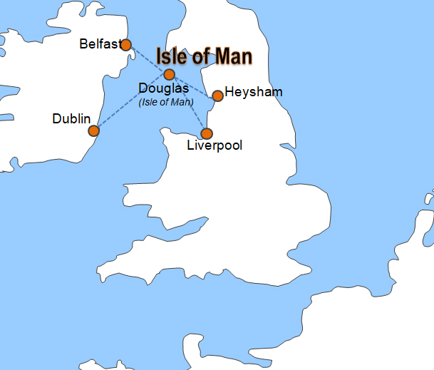 Karte Fhren von und nach Liverpool