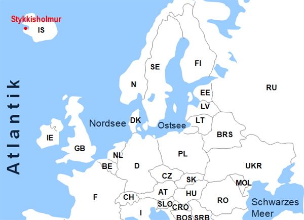 Karte Fhren von und nach Stykkisholmur