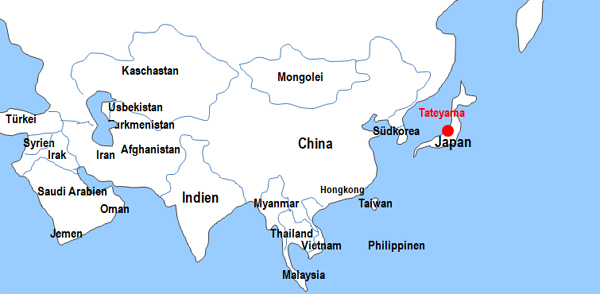 Karte Fhren von und nach Tateyama