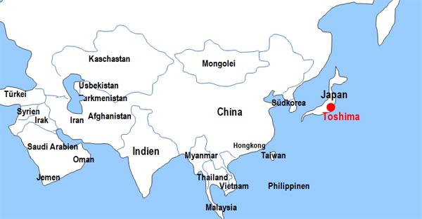 Karte Fhren von und nach Toshima